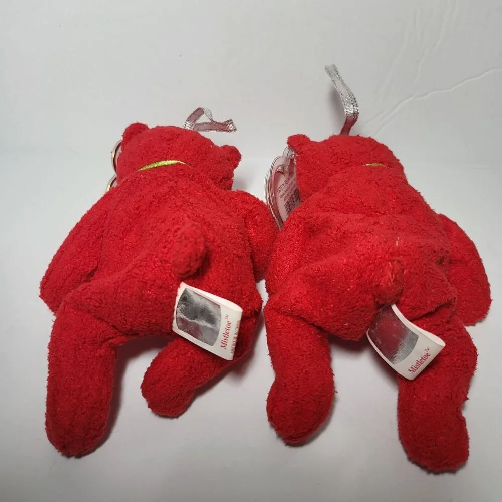 Mistlestoe Ty Jingle Beanies Plush Ornament 2002 Set of 2